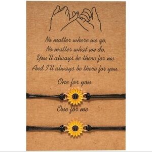 Sunflower Best Friend Bracelet Set